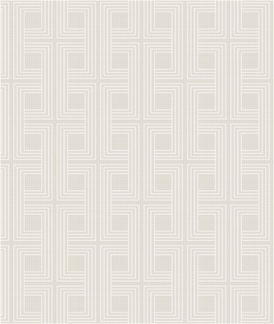 Seabrook Designs Interlocking Squares Metallic Tan & Off-White Wallpaper