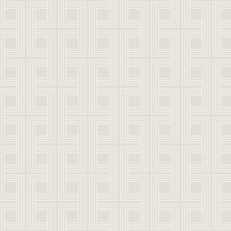 Seabrook Designs Interlocking Squares Metallic Tan & Off-White Wallpaper