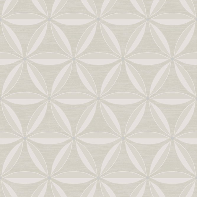Seabrook Designs Lens Geometric Beige &amp; Off-White Wallpaper