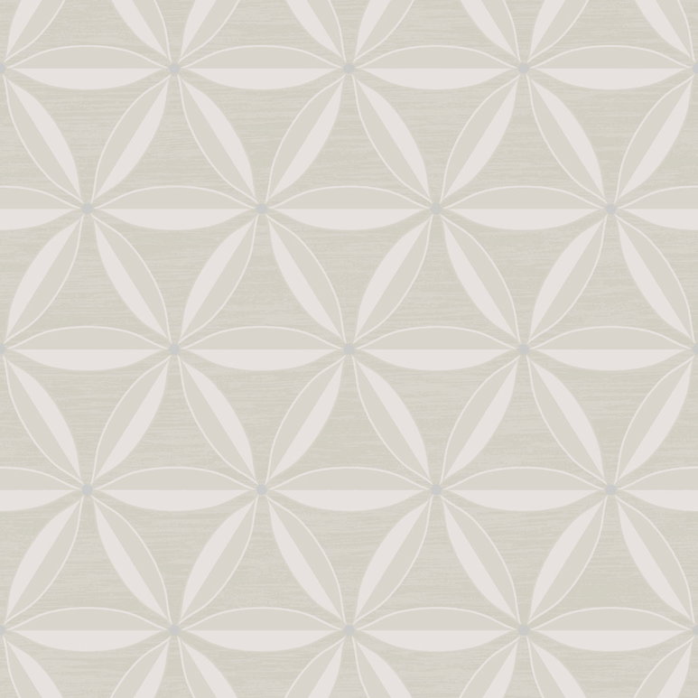 Seabrook Designs Lens Geometric Beige &amp; Off-White Wallpaper