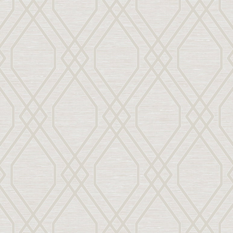 Seabrook Designs Diamond Geo Beige &amp; Silver Glitter Wallpaper