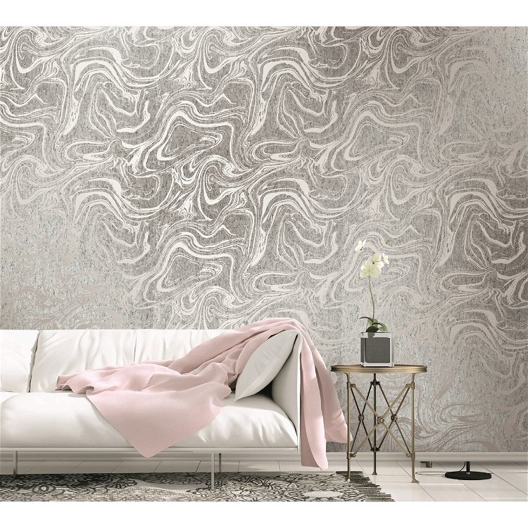 Seabrook Designs Oil & Water Cork Metallic Silver & Off-White Wallpaper |  OnlineFabricStore