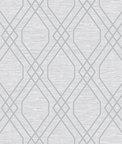 Seabrook Designs Diamond Cork Metallic Silver & White Wallpaper
