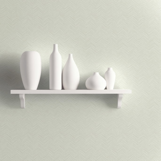 Seabrook Designs Mini Herringbone Metallic Champagne &amp; Off-White Wallpaper image 2 of 2