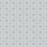 Seabrook Designs Interlocking Squares Cork Metallic Silver Wallpaper