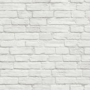 NextWall Peel & Stick Vintage White Brick Wallpaper