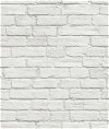 NextWall Peel & Stick Vintage White Brick Wallpaper