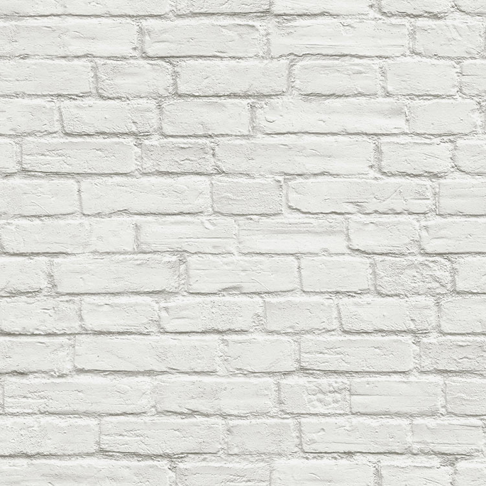 NextWall Peel &amp; Stick Vintage White Brick Wallpaper image 1 of 5