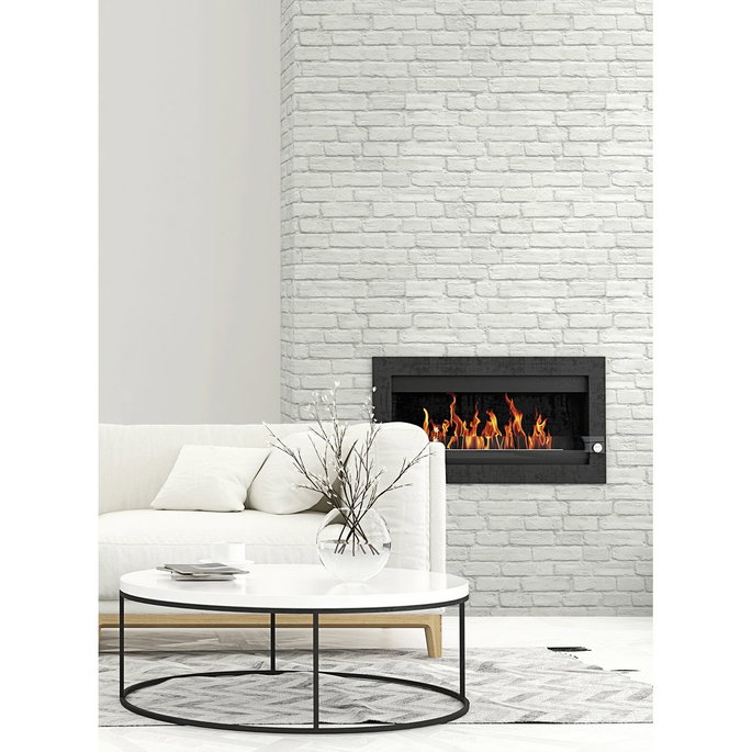 NextWall Peel &amp; Stick Vintage White Brick Wallpaper image 2 of 5