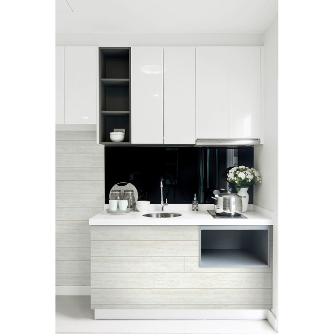 NextWall Peel &amp; Stick Shiplap Off-White Wallpaper image 3 of 5