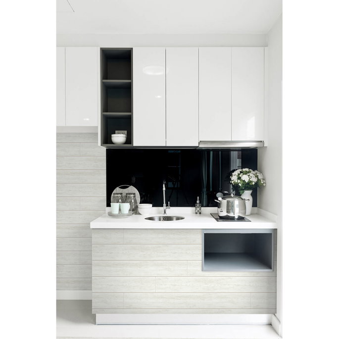 NextWall Peel &amp; Stick Shiplap Off-White Wallpaper image 3 of 5
