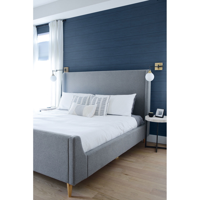 NextWall Peel &amp; Stick Shiplap Coastal Blue Wallpaper image 2 of 4