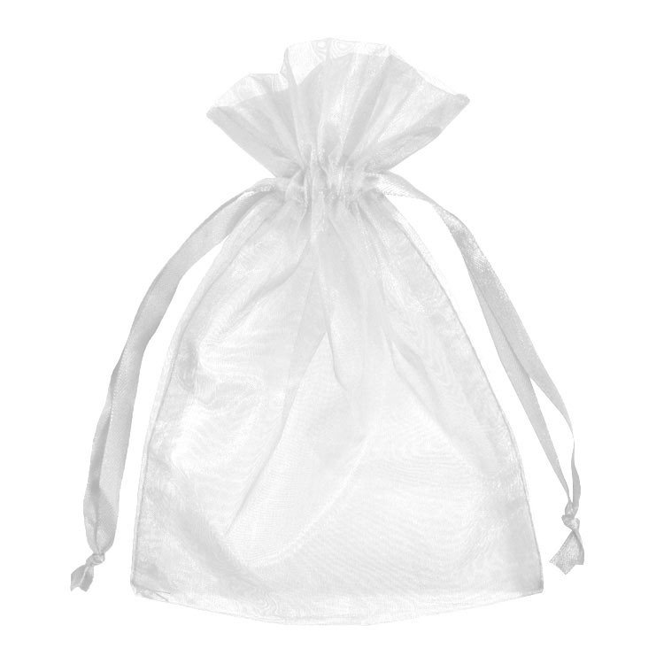 4" x 6" White Organza Favor Bags - 10 Pack