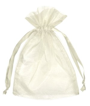 4" x 6" Ivory Organza Favor Bags - 10 Pack