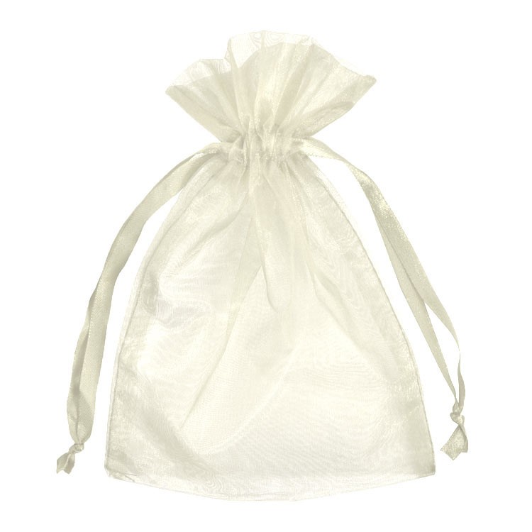 4" x 6" Ivory Organza Favor Bags - 10 Pack