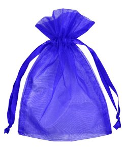 4" x 6" Royal Blue Organza Favor Bags - 10 Pack