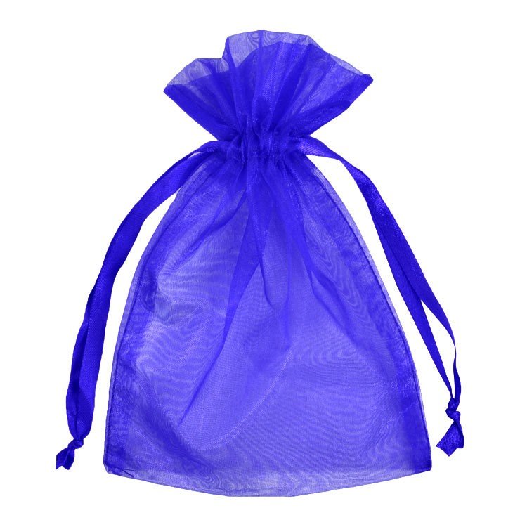 4" x 6" Royal Blue Organza Favor Bags - 10 Pack