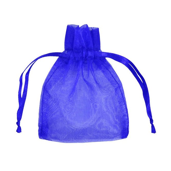 3&quot; x 4&quot; Royal Blue Organza Favor Bags - 10 Pack