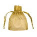 3" x 4" Antique Gold Organza Favor Bags - 10 Pack