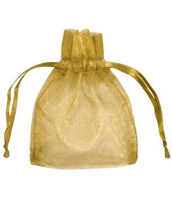 Antique Gold Small Gift Bag - 1 Each