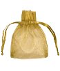 3" x 4" Antique Gold Organza Favor Bags - 10 Pack
