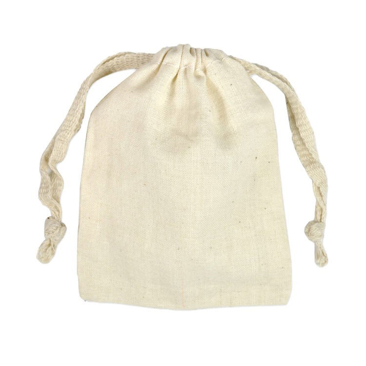3" x 4" Cotton Drawstring Bags -12 Pack