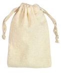 4" x 6" Cotton Drawstring Bags - 12 Pack