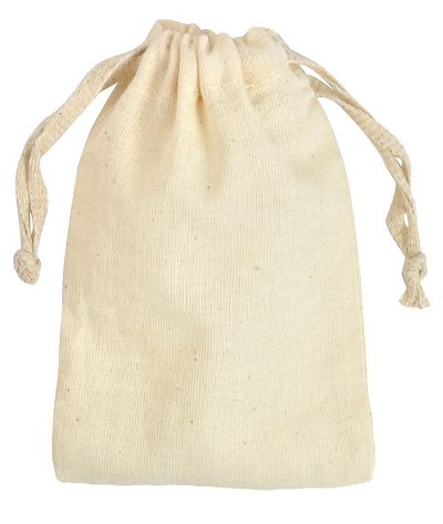 4 inch x 6 inch Cotton Drawstring Bags - 12 Pack