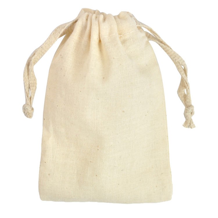 4" x 6" Cotton Drawstring Bags - 12 Pack