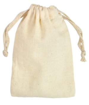 3 inch x 5 inch Cotton Drawstring Bags - 12 Pack