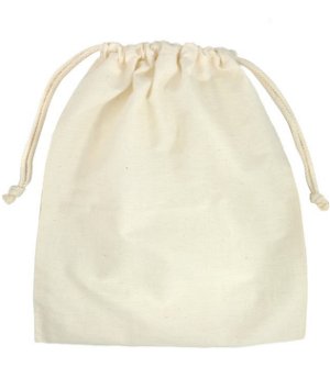 8 inch x 10 inch Cotton Drawstring Bags - 12 Pack