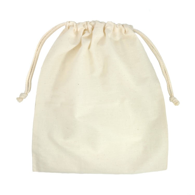 12" x 14" Cotton Drawstring Bags - 12 Pack