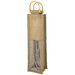 Natural Jute Wine Bags With Wooden Handles - 5 Pack