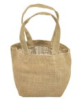 Natural Mini Jute Tote Bags - 6 Pack