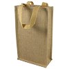 Natural Jute Wine Tote With Dividers - 2 Bottles - Image 1