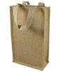 Jute Wine Tote With Dividers - 2 Bottles
