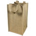 Jute Wine Tote With Dividers - 4 Bottles