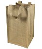 Jute Wine Tote With Dividers - 4 Bottles
