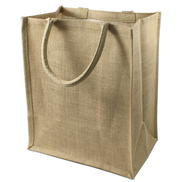 Jute Wine Tote With Dividers - 6 Bottles