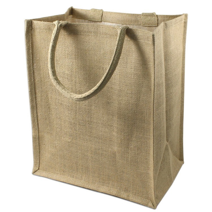 Jute Wine Tote With Dividers - 6 Bottles image 1 of 2