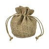 7.5" x 6" x 4" Natural Jute Round Bottom Bags - 10 Pack - Image 1
