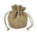 7.5&quot; x 6&quot; x 4&quot; Natural Jute Round Bottom Bags - 10 Pack thumbnail image 1 of 2