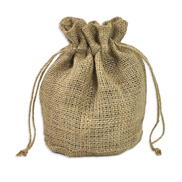 11" x 9" x 6" Natural Jute Round Bottom Bags - 10 Pack