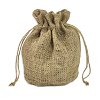 11" x 9" x 6" Natural Jute Round Bottom Bags - 10 Pack - Image 1