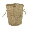 11" x 9" x 6" Natural Jute Round Bottom Bags - 10 Pack - Image 2