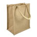 9" x 11" x 4" Jute Shopping Tote Bag