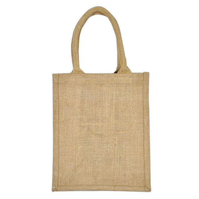 9" x 11" x 4" Jute Shopping Tote Bag image 2 of 2