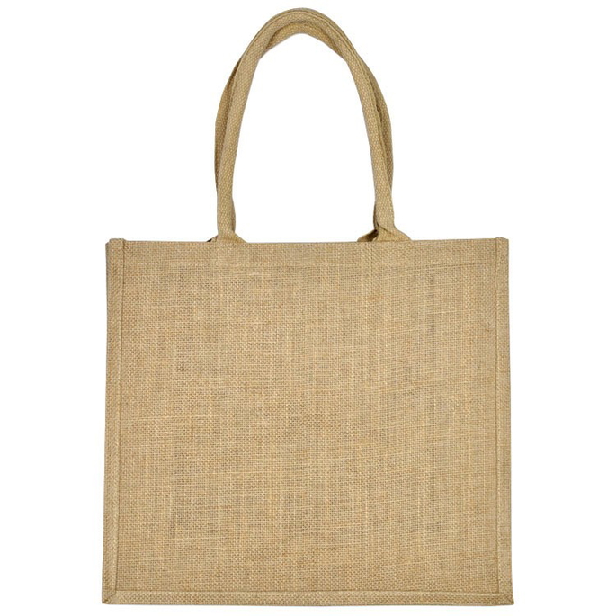 15.5" x 13.75" x 6" Jute Shopping Tote Bag image 2 of 2