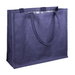 15.5" x 13.75" x 6" Navy Jute Shopping Tote Bag