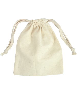 5 inch x 6 inch Cotton Drawstring Bags - 12 Pack